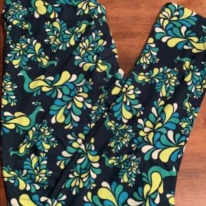 LuLaRoe peacock leggings OS